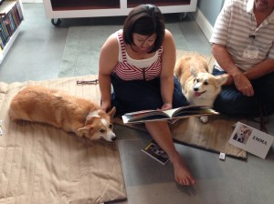 Tina Ferguson, Face In A Book's Owner, read to Tanner and Emma